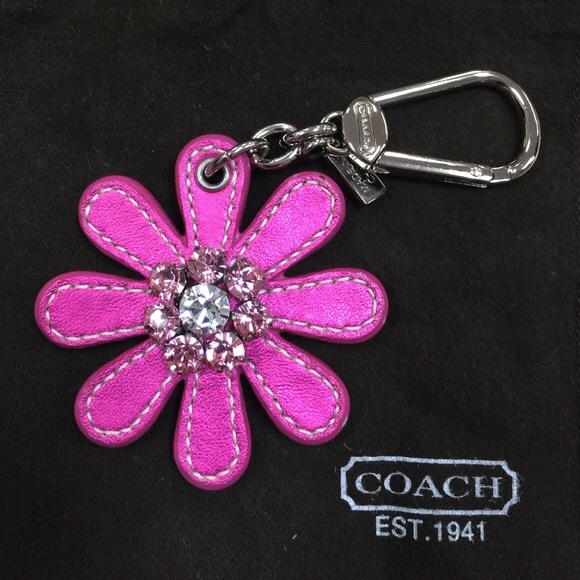 Coach Pink Flower Bag Charm - NWOT